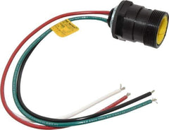 Brad Harrison - 15 Amp, Male Straight Receptacle - 600 VAC/VDC, 0.31m Cable Length, IP67 Ingress Rating - Eagle Tool & Supply