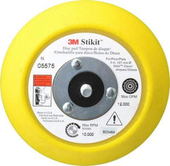 3M - 5" Diam Adhesive/PSA Disc Backing Pad - 3/4" Shank Diam, Medium Density, 10,000 RPM - Eagle Tool & Supply