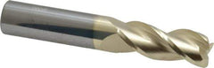 Accupro - 1/2", 3 Flute, Single End, Solid Carbide, 0.06" Corner Radius End Mill - 3" OAL, 37° Helix, Right Hand Flute, 1-1/4" LOC, Right Hand Cut - Eagle Tool & Supply