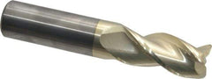 Accupro - 3/4", 3 Flute, Single End, Solid Carbide, 0.06" Corner Radius End Mill - 4" OAL, 37° Helix, Right Hand Flute, 1-5/8" LOC, Right Hand Cut - Eagle Tool & Supply