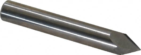 Accupro - 3/8" Diam 2 Flute Single End Solid Carbide Chamfer Mill - Eagle Tool & Supply