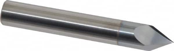 Accupro - 3/8" Diam 2 Flute Single End Solid Carbide Chamfer Mill - Eagle Tool & Supply