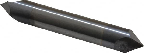 Accupro - 3/8" Diam 2 Flute Double End Solid Carbide Chamfer Mill - Eagle Tool & Supply