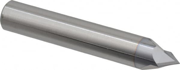 Accupro - 1/2" Diam 2 Flute Single End Solid Carbide Chamfer Mill - Eagle Tool & Supply