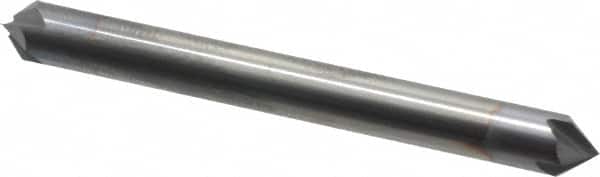 Accupro - 1/4" Diam 4 Flute Double End Solid Carbide Chamfer Mill - Eagle Tool & Supply