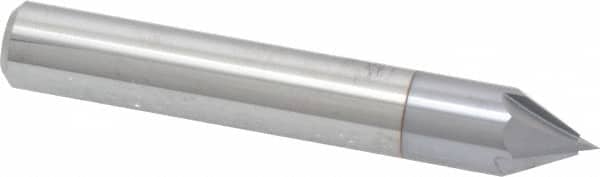 Accupro - 3/8" Diam 4 Flute Single End Solid Carbide Chamfer Mill - Eagle Tool & Supply