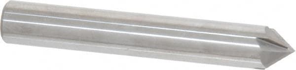 Accupro - 3/8" Diam 4 Flute Single End Solid Carbide Chamfer Mill - Eagle Tool & Supply