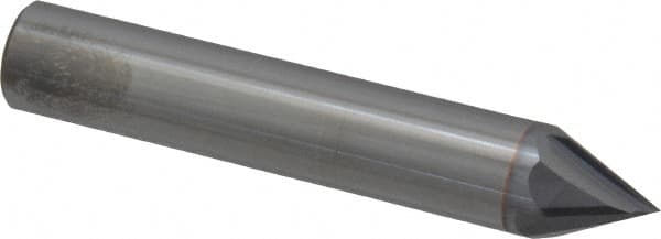 Accupro - 1/2" Diam 4 Flute Single End Solid Carbide Chamfer Mill - Eagle Tool & Supply