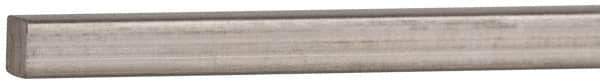 Value Collection - 12" Long x 1/8" High x 1/8" Wide, Plain Key Stock - Stainless Steel - Eagle Tool & Supply