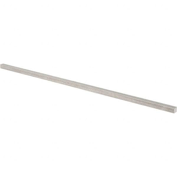 Value Collection - 12" Long x 1/4" High x 1/4" Wide, Plain Key Stock - Stainless Steel - Eagle Tool & Supply