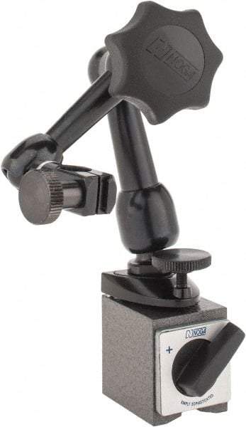 Noga - 40mm Long x 30mm Wide x 35mm High Magnetic Indicator Base with On/Off Switch - 70 Lb Magnetic Pull, Articulated Arm - Eagle Tool & Supply