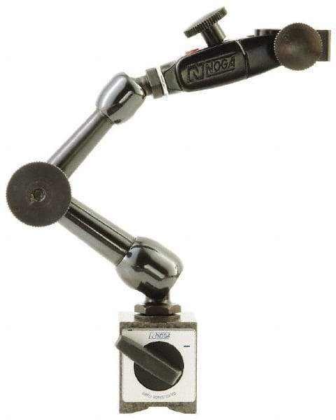 Noga - 0.001" Graduation, 0-100 Dial Reading, Indicator & Base Kit - 2-9/32" Dial Diam - Eagle Tool & Supply