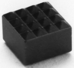 Fairlane - 1/2" Square, 10-32 Thread, 3/8" High, Fine Tooth Grade, Diamond Serration, Solid Carbide, Square Positioning Gripper - 0.03 x 45A° Chamfer - Eagle Tool & Supply
