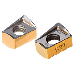 Iscar - H490 ANCX170608 Grade IC380 Carbide Milling Insert - TiCN/TiN Finish, 0.4094" Thick, 0.8mm Corner Radius - Eagle Tool & Supply