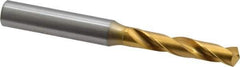 OSG - 0.277" 130° Spiral Flute Cobalt Screw Machine Drill Bit - TiN Finish, Right Hand Cut, 1-1/2" Flute Length, 3-5/16" OAL, Standard Point, Straight Shank - Eagle Tool & Supply