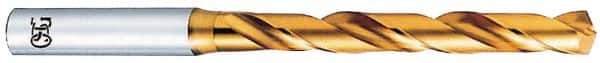 OSG - Letter T 130° Cobalt Jobber Drill - TiN Finish, Right Hand Cut, Spiral Flute, Straight Shank, 5-5/16" OAL, Standard Point - Eagle Tool & Supply