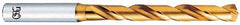 OSG - Letter T 130° Cobalt Jobber Drill - TiN Finish, Right Hand Cut, Spiral Flute, Straight Shank, 5-5/16" OAL, Standard Point - Eagle Tool & Supply