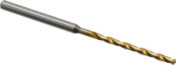 OSG - #45 130° Cobalt Jobber Drill - TiN Finish, Right Hand Cut, Spiral Flute, Straight Shank, 2-3/8" OAL, Standard Point - Eagle Tool & Supply
