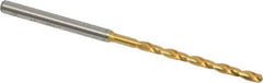 OSG - #43 130° Cobalt Jobber Drill - TiN Finish, Right Hand Cut, Spiral Flute, Straight Shank, 2-1/2" OAL, Standard Point - Eagle Tool & Supply