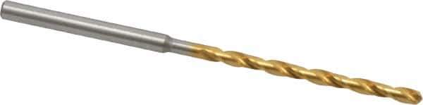 OSG - #40 130° Cobalt Jobber Drill - TiN Finish, Right Hand Cut, Spiral Flute, Straight Shank, 2-5/8" OAL, Standard Point - Eagle Tool & Supply