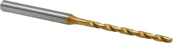 OSG - #35 130° Cobalt Jobber Drill - TiN Finish, Right Hand Cut, Spiral Flute, Straight Shank, 2-15/16" OAL, Standard Point - Eagle Tool & Supply
