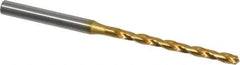 OSG - #30 130° Cobalt Jobber Drill - TiN Finish, Right Hand Cut, Spiral Flute, Straight Shank, 3-1/16" OAL, Standard Point - Eagle Tool & Supply