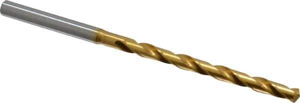 OSG - #19 130° Cobalt Jobber Drill - TiN Finish, Right Hand Cut, Spiral Flute, Straight Shank, 3-9/16" OAL, Standard Point - Eagle Tool & Supply