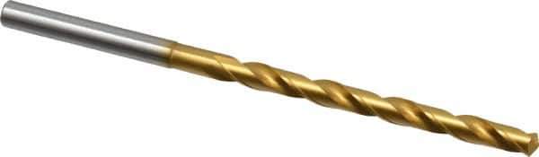OSG - #16 130° Cobalt Jobber Drill - TiN Finish, Right Hand Cut, Spiral Flute, Straight Shank, 3-5/8" OAL, Standard Point - Eagle Tool & Supply