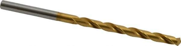 OSG - #14 130° Cobalt Jobber Drill - TiN Finish, Right Hand Cut, Spiral Flute, Straight Shank, 3-5/8" OAL, Standard Point - Eagle Tool & Supply
