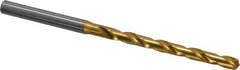 OSG - #3 130° Cobalt Jobber Drill - TiN Finish, Right Hand Cut, Spiral Flute, Straight Shank, 4-5/16" OAL, Standard Point - Eagle Tool & Supply