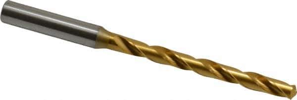 OSG - Letter I 130° Cobalt Jobber Drill - TiN Finish, Right Hand Cut, Spiral Flute, Straight Shank, 4-11/16" OAL, Standard Point - Eagle Tool & Supply