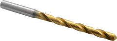 OSG - Letter O 130° Cobalt Jobber Drill - TiN Finish, Right Hand Cut, Spiral Flute, Straight Shank, 5" OAL, Standard Point - Eagle Tool & Supply
