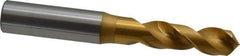 OSG - 13.5001mm 120° Spiral Flute Vanadium High Speed Steel Screw Machine Drill Bit - TiN Finish, Right Hand Cut, 54mm Flute Length, 114mm OAL, Faceted Point, Straight Shank - Eagle Tool & Supply
