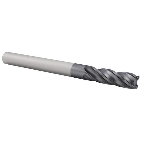 OSG - 1/4", 3/4" LOC, 1/4" Shank Diam, 2-1/2" OAL, 4 Flute, Solid Carbide Square End Mill - Single End, Diamond Finish, Spiral Flute, 30° Helix, Centercutting, Right Hand Cut, Right Hand Flute, Series 7040 - Eagle Tool & Supply