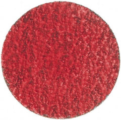 Merit Abrasives - 1-1/2" Disc Diam, 60 Grit, Ceramic Quick Change Disc - Type S Attaching System, Coated, Medium Grade, 30,000 RPM - Eagle Tool & Supply