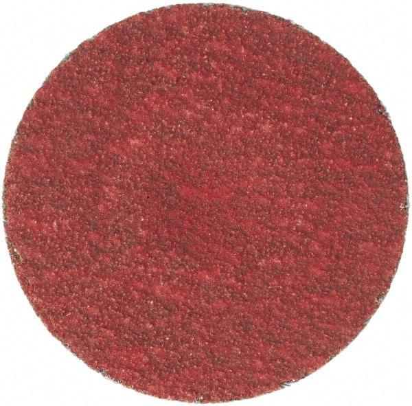 Merit Abrasives - 1-1/2" Disc Diam, 100 Grit, Ceramic Quick Change Disc - Type S Attaching System, Coated, Fine Grade, 30,000 RPM - Eagle Tool & Supply