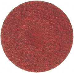 Merit Abrasives - 1-1/2" Disc Diam, 100 Grit, Ceramic Quick Change Disc - Type S Attaching System, Coated, Fine Grade, 30,000 RPM - Eagle Tool & Supply