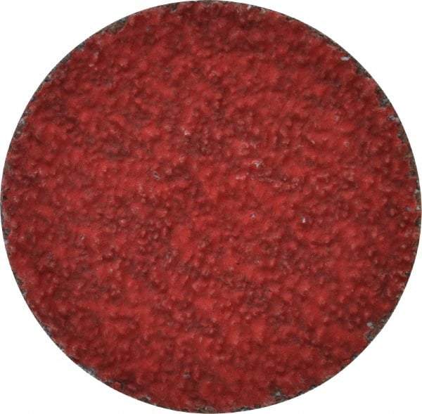 Merit Abrasives - 2" Disc Diam, 36 Grit, Ceramic Quick Change Disc - Type S Attaching System, Coated, Very Coarse Grade, 30,000 RPM - Eagle Tool & Supply