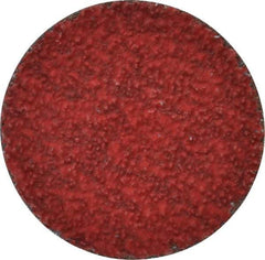 Merit Abrasives - 2" Disc Diam, 36 Grit, Ceramic Quick Change Disc - Type S Attaching System, Coated, Very Coarse Grade, 30,000 RPM - Eagle Tool & Supply