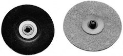 Merit Abrasives - 1-1/2" Diam Quick-Change Type S Disc Backing Pad - 1/4" Shank Diam, Hard Density, 30,000 RPM, PowerLock Holder Compatible - Eagle Tool & Supply