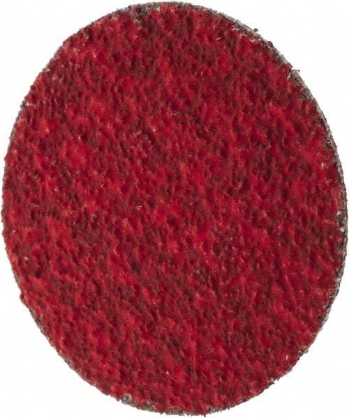 Merit Abrasives - 2" Disc Diam, 36 Grit, Ceramic Quick Change Disc - Type R Attaching System, Coated, Very Coarse Grade, 30,000 RPM - Eagle Tool & Supply