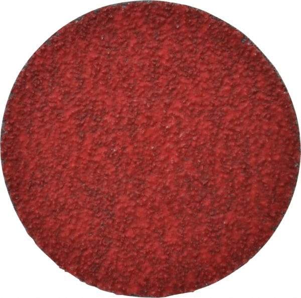 Merit Abrasives - 3" Disc Diam, 36 Grit, Ceramic Quick Change Disc - Type R Attaching System, Coated, Very Coarse Grade, 20,000 RPM - Eagle Tool & Supply