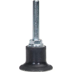 Merit Abrasives - 2" Diam Quick-Change Type TR / Type 3 Disc Backing Pad - 1/4" Shank Diam, Medium Density, 30,000 RPM, Type 3 Compatible - Eagle Tool & Supply
