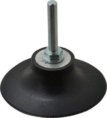 Merit Abrasives - 3" Diam Quick-Change Type R Disc Backing Pad - 1/4" Shank Diam, Medium Density, 20,000 RPM, Power-Lock Type 3 Compatible - Eagle Tool & Supply