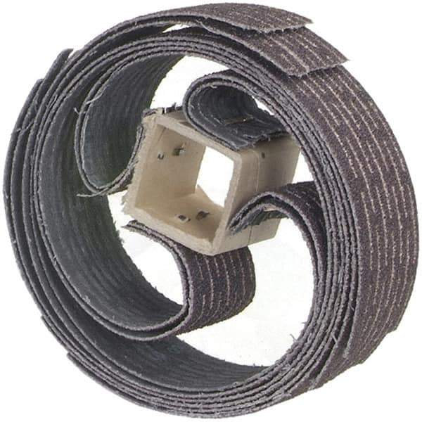Merit Abrasives - 80 Grit, Scored Surface, Aluminum Oxide Sand-O-Flex Flap Wheel Refill - Medium Grade, 1-1/4" Trim Length x 1" Wide - Eagle Tool & Supply