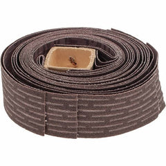 Merit Abrasives - 120 Grit, Scored Surface, Aluminum Oxide Sand-O-Flex Flap Wheel Refill - Fine Grade, 1-1/4" Trim Length x 1" Wide - Eagle Tool & Supply