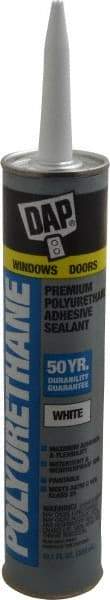 DAP - 10.1 oz Cartridge White Polyurethane Joint Sealant - -40 to 185°F Operating Temp, 10 min Tack Free Dry Time - Eagle Tool & Supply