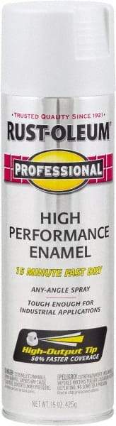 Rust-Oleum - Aluminum (Color), Gloss, Rust Proof Enamel Spray Paint - 14 Sq Ft per Can, 15 oz Container, Use on Multipurpose - Eagle Tool & Supply