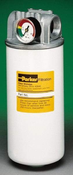 Parker - 1-1/4 NPTF, 20 Micron, Filter Assembly - Microglass - Eagle Tool & Supply