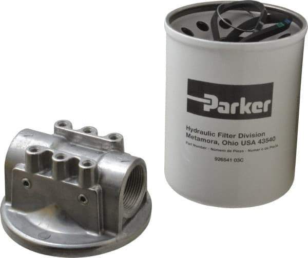 Parker - 1-1/4 NPTF, 3 Micron Filter Assembly - Cellulose - Eagle Tool & Supply